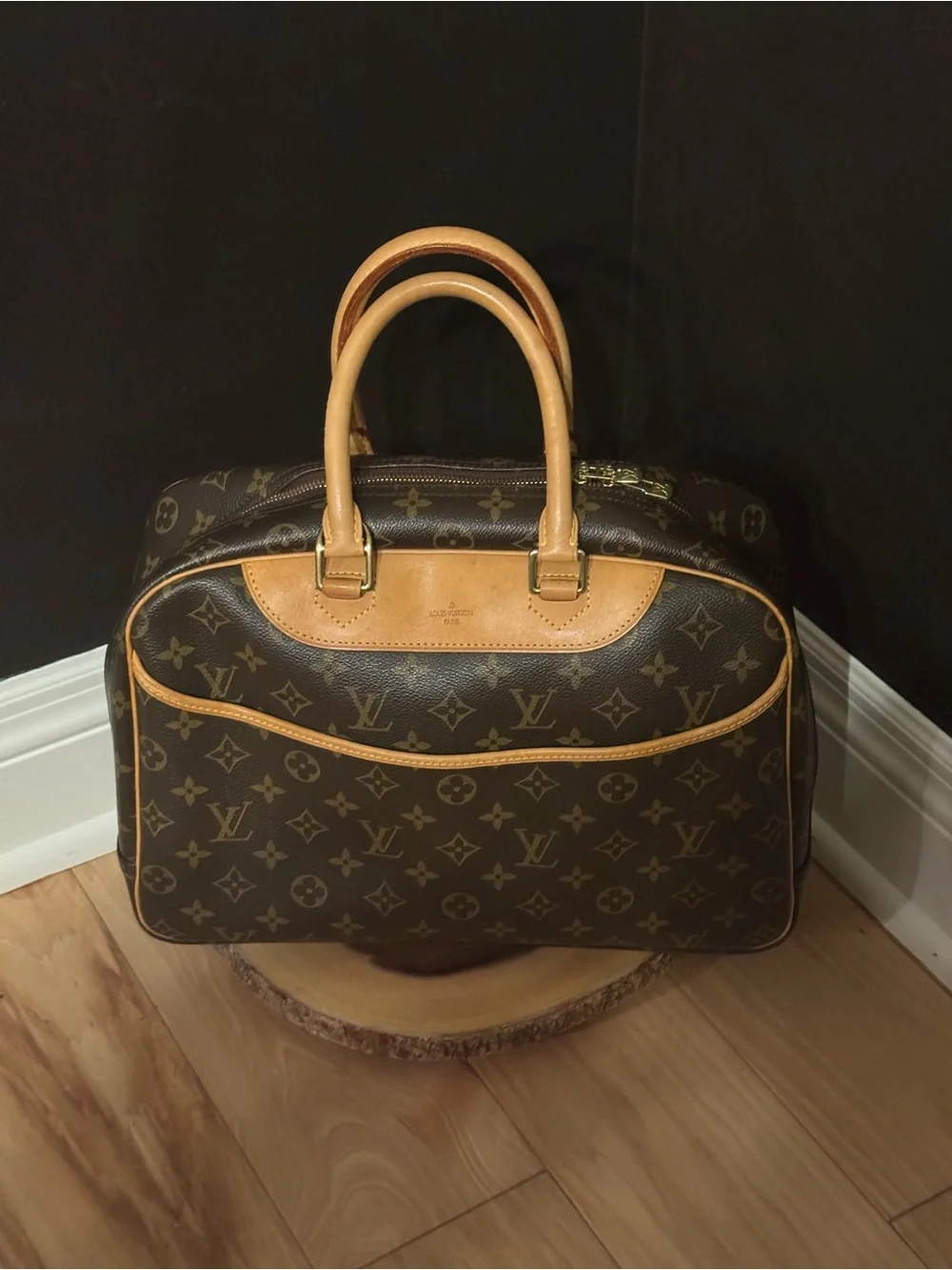 Louis Vuitton Deauvulle Brown Monogram Canvas Top-Handle Bag